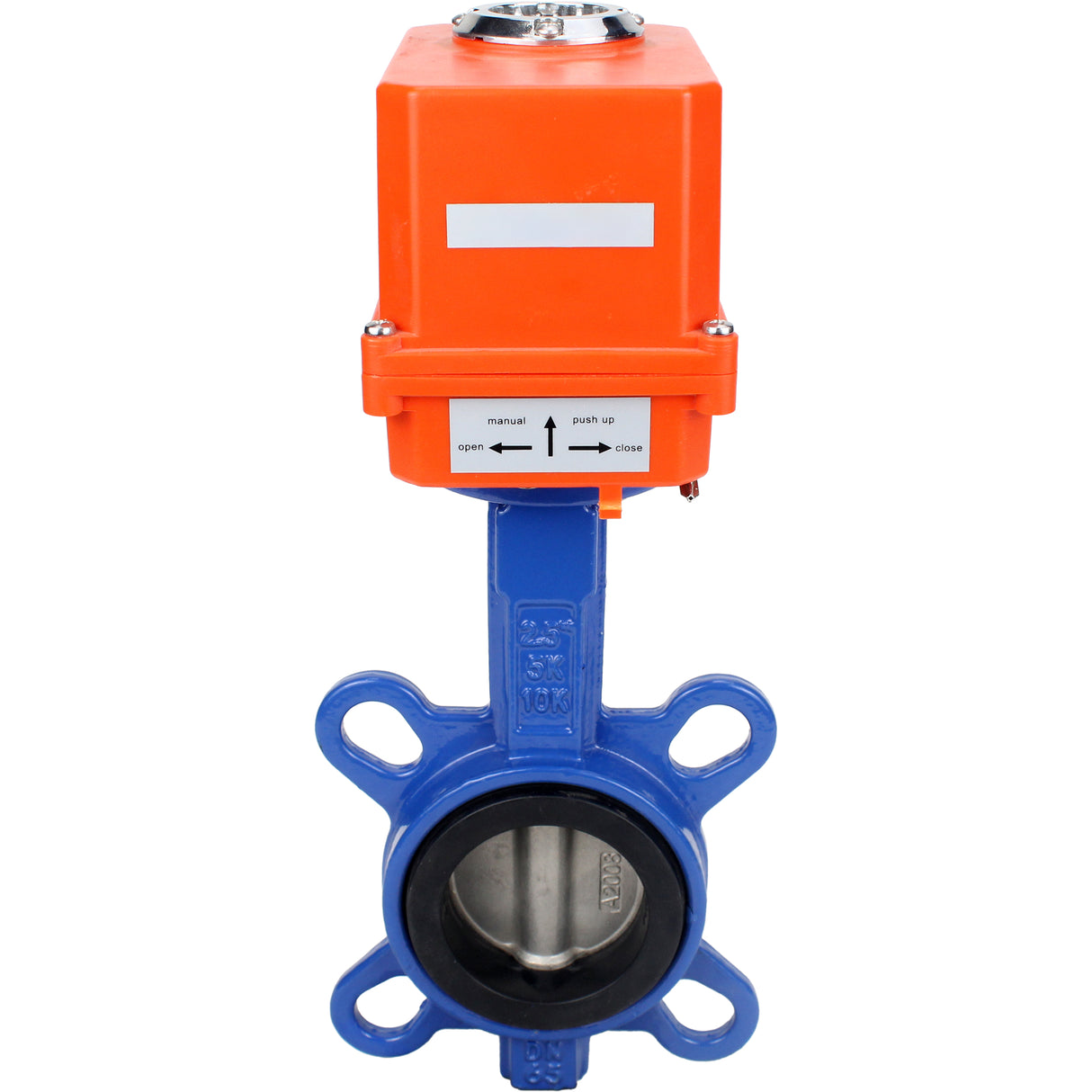 Water butterfly valve Elephant GGG50-316L-EPDM body material - cast iron GGG50, disk material - stainless steel 316L, seal - EPDM with electric actuator Elephant 220V
