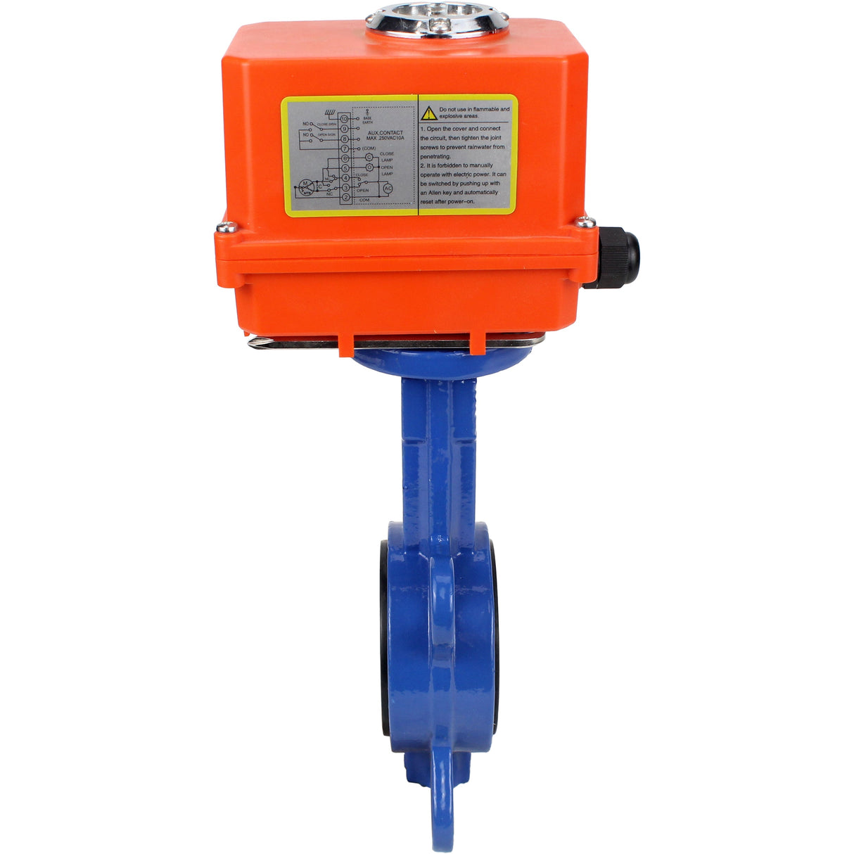 Water Butterfly Valve Elephant WBV1332N-2W-Fb-H body material - Cast iron GGG50, disk material - Stainless steel 316L, seal - NBR with electric actuator Elephant 220V