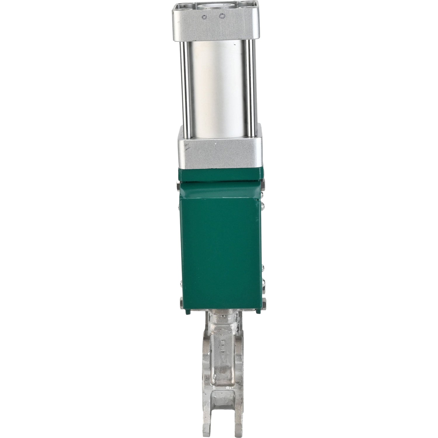 Knife gate valve Elephant GVKR3131E-2W-Fb-2P, body material - stainless steel AISI 304, knife material - stainless steel AISI 304, seal - EPDM, pneumatic actuator