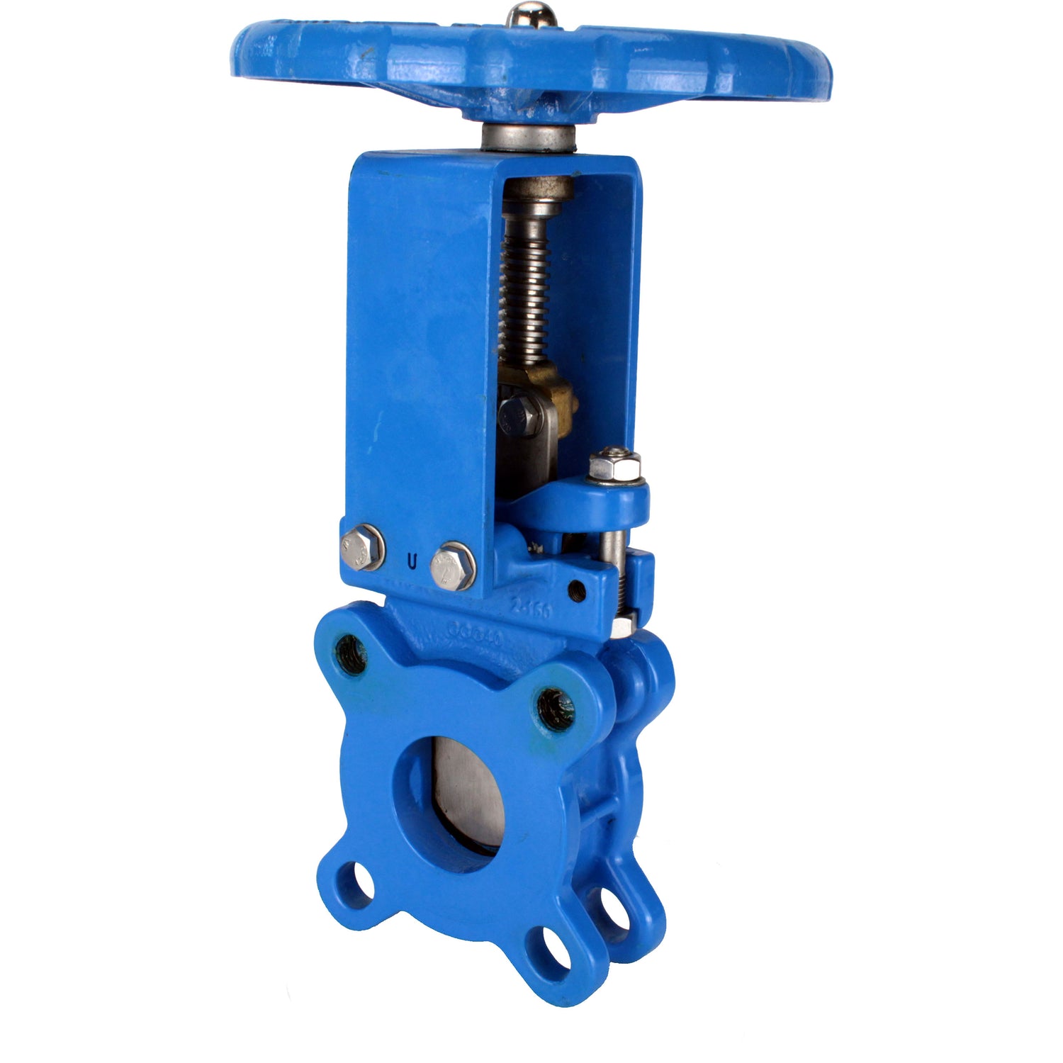 Knife gate valve Elephant GVKN1331N-2W-Fb-S 16 bar, body material - cast iron GGG40, knife material - stainless steel AISI 304, seal - NBR, handwheel
