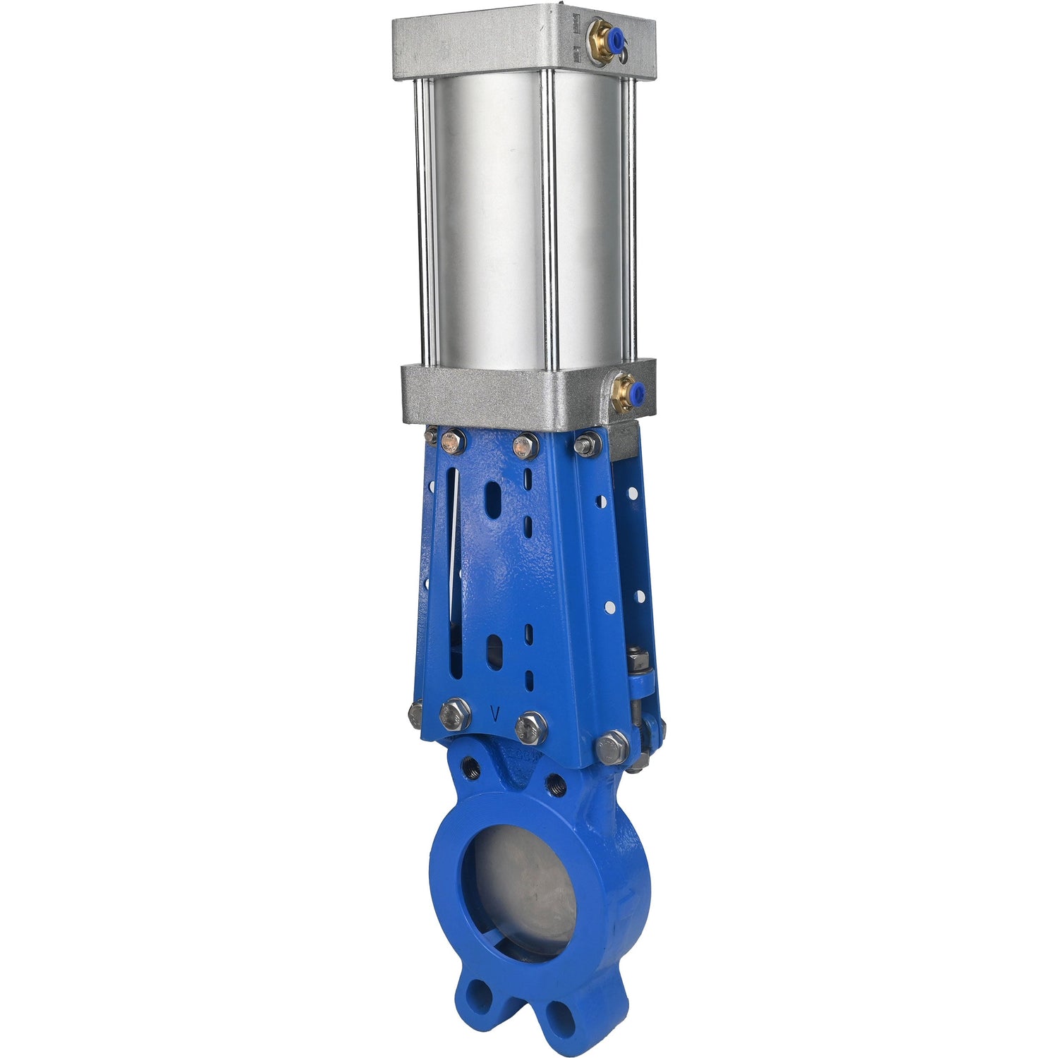 Gate valves Elephant GVKR1331E-1W-Fb-2P-WENZ PN10 unidirectional, interflanged, spindle - extendable, body - cast iron GGG40, gate - stainless steel 304, seal - EPDM, pneumatically actuated, WENZ