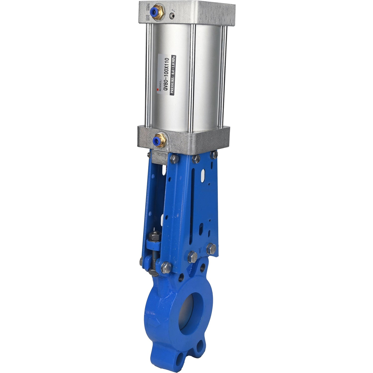 Gate valves Elephant GVKR1331E-1W-Fb-2P-WENZ PN16 unidirectional, interflanged, spindle - extendable, body - cast iron GGG40, gate - stainless steel 304, seal - EPDM, pneumatically actuated, WENZ