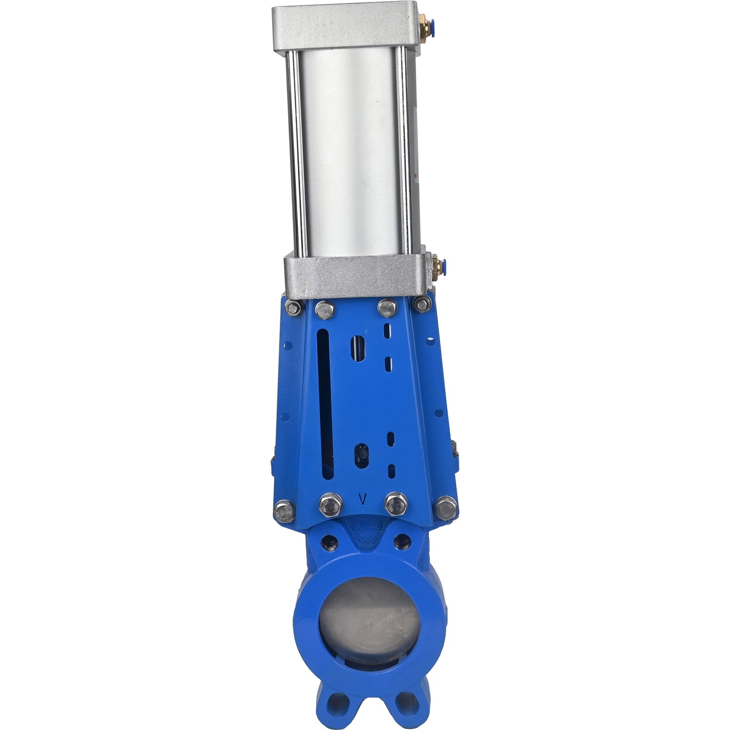 Gate valves Elephant GVKR1331E-1W-Fb-2P-WENZ PN10 unidirectional, interflanged, spindle - extendable, body - cast iron GGG40, gate - stainless steel 304, seal - EPDM, pneumatically actuated, WENZ