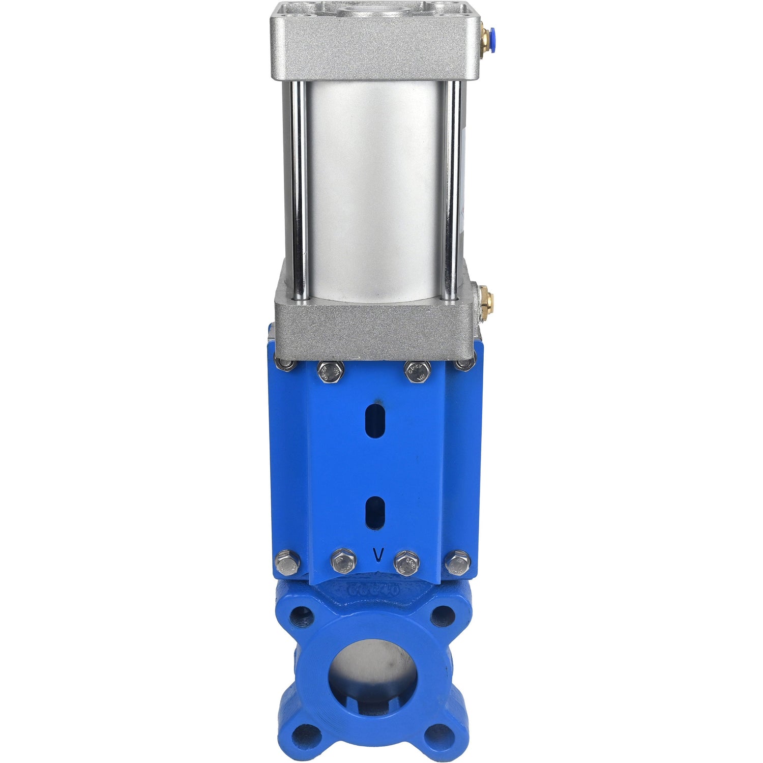 Gate valves Elephant GVKR1331M-1W-Fb-2P-WENZ PN6 unidirectional, interflanged, spindle - extendable, body - cast iron GGG40, gate - stainless steel 304, seal - EPDM, pneumatically actuated, WENZ