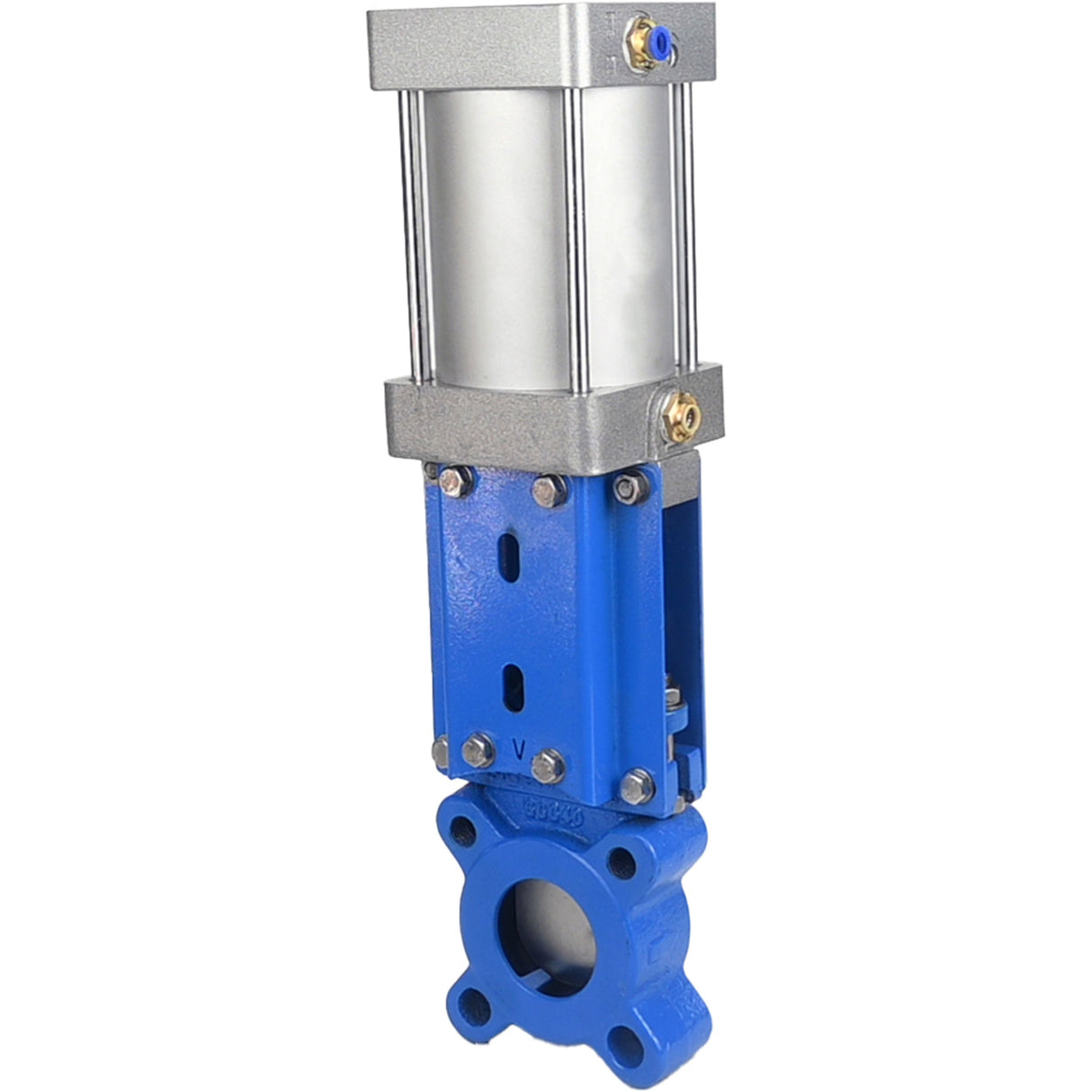 Gate valves Elephant GVKR1331M-1W-Fb-2P-WENZ PN16 unidirectional, interflanged, spindle - extendable, body - cast iron GGG40, gate - stainless steel 304, seal - EPDM, pneumatically actuated, WENZ