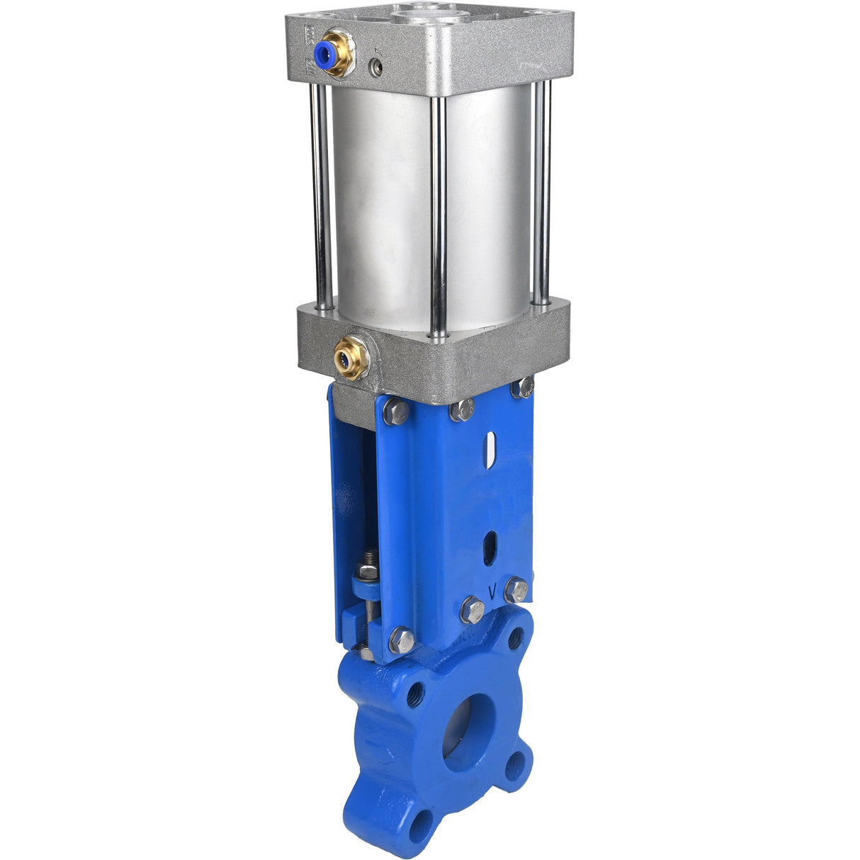 Gate valves Elephant GVKR1331M-1W-Fb-2P-WENZ PN16 unidirectional, interflanged, spindle - extendable, body - cast iron GGG40, gate - stainless steel 304, seal - EPDM, pneumatically actuated, WENZ