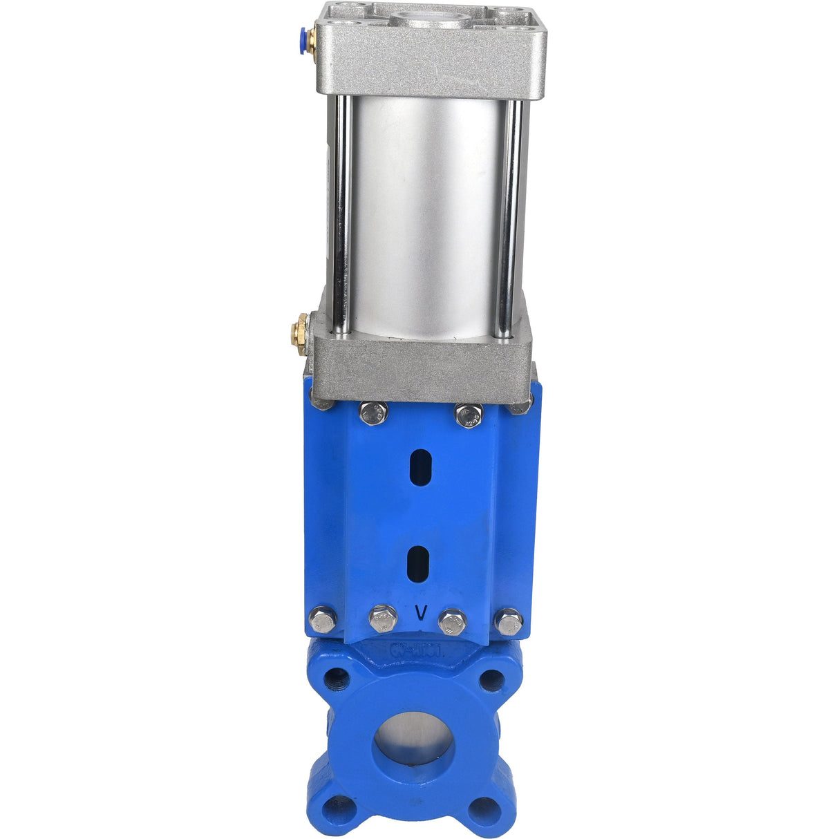 Gate valves Elephant GVKR1331M-1W-Fb-2P-WENZ PN16 unidirectional, interflanged, spindle - extendable, body - cast iron GGG40, gate - stainless steel 304, seal - EPDM, pneumatically actuated, WENZ