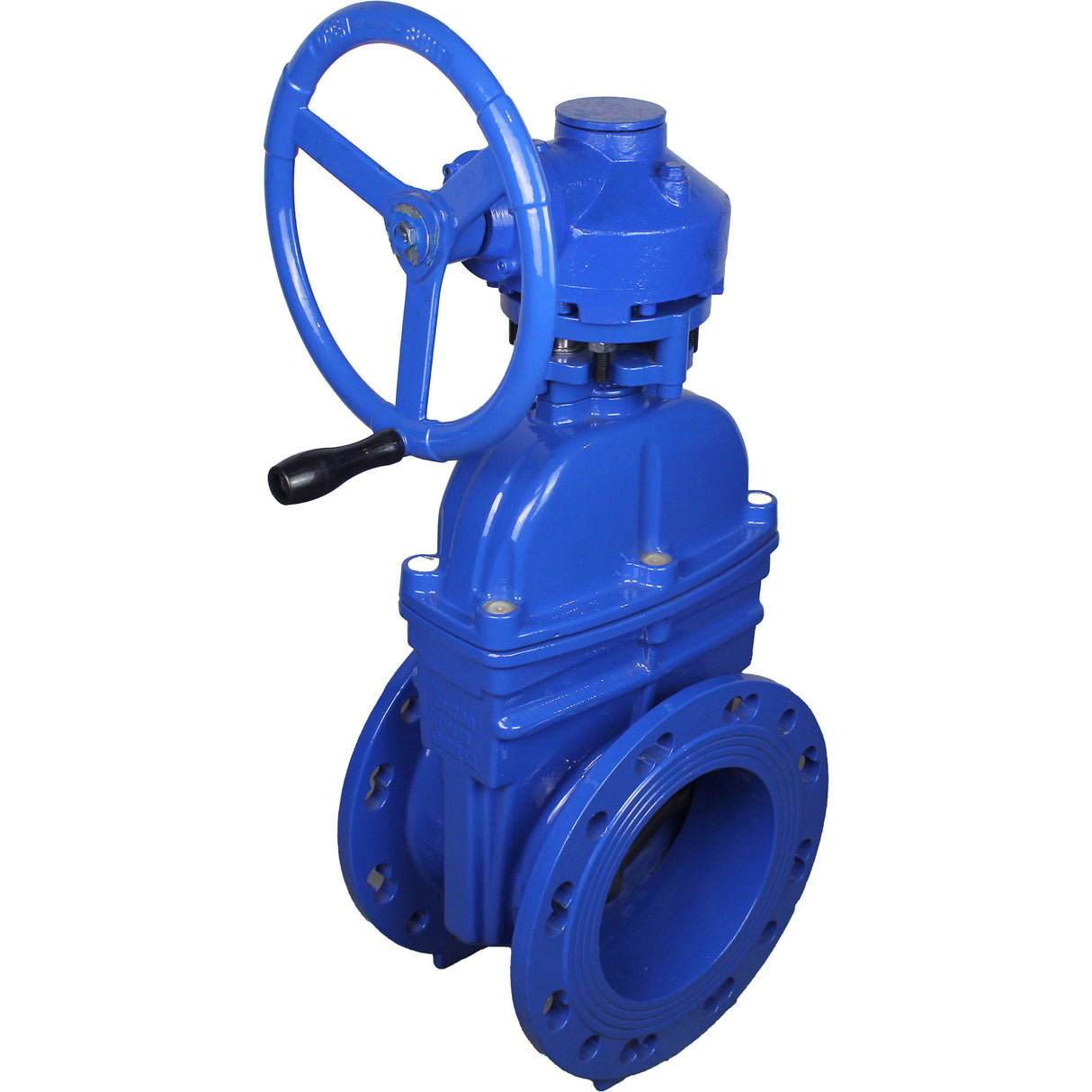 Wedge valves Elephant GVWN1414E-2W-F flanged wedge valves, wedge - rubber coated, spindle - non-rising, body - cast iron, seal - EPDM, with ISO flange with gearbox RMN1-360Z-T2,35-ISO