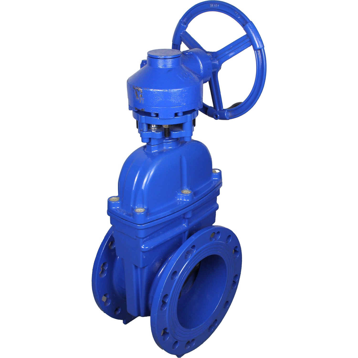 Wedge valves Elephant GVWN1414E-2W-F flanged wedge valves, wedge - rubber coated, spindle - non-rising, body - cast iron, seal - EPDM, with ISO flange with gearbox RMN1-360Z-T2,35-ISO