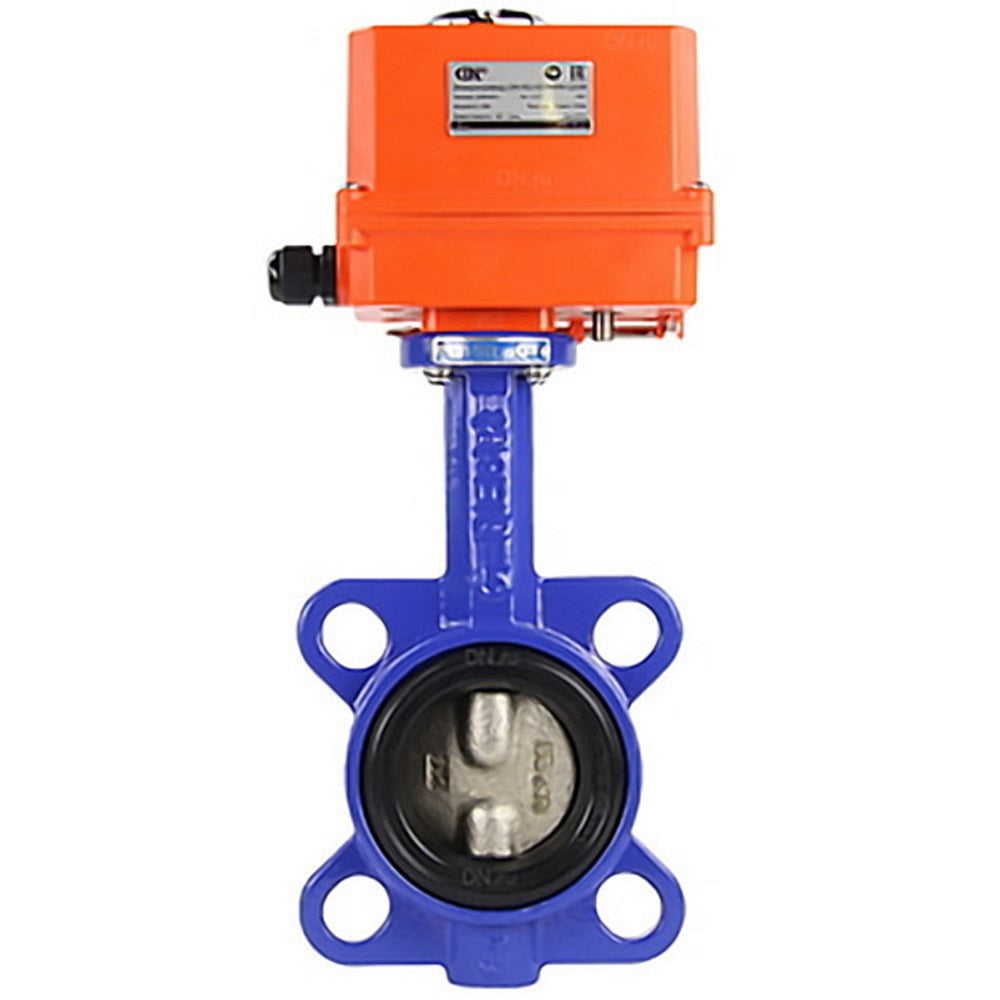 Water Butterfly Valve Elephant gg25-316l-nbr-elephant-110/220v, body material - cast iron GG25, disk material - stainless steel AISI 316L, seal - NBR, electric actuator operated