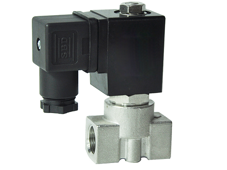 Two way normally closed direct acting electric solenoid valve Elephant DHSM31 normally closed NBR G 110/220V, body material - stainless steel AISI 316, seal - NBR