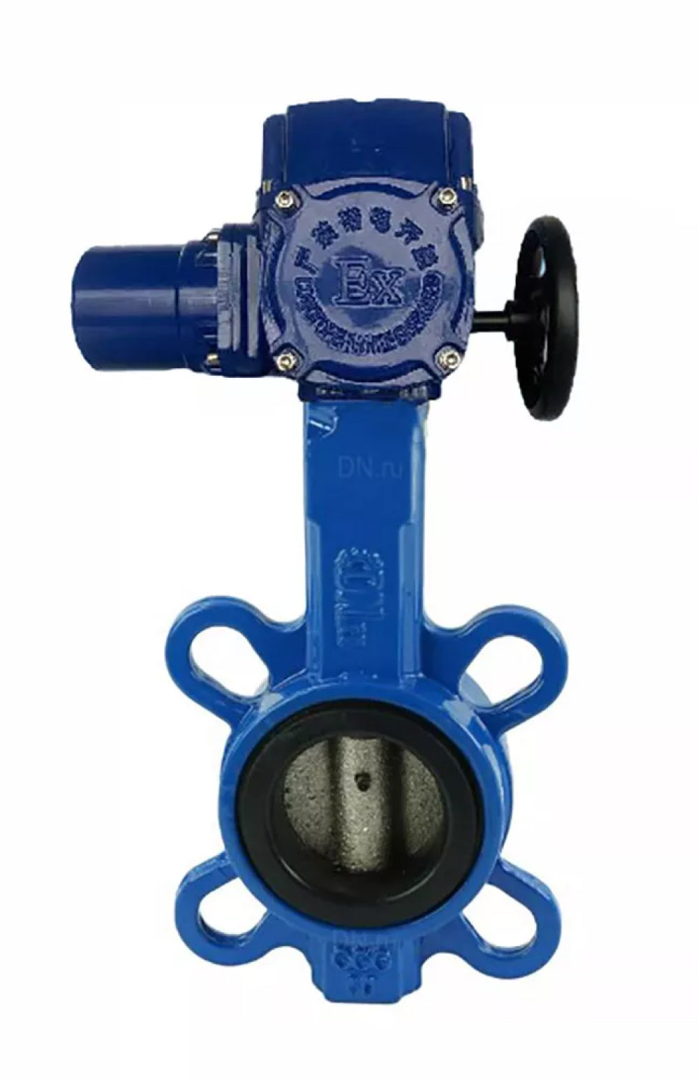 Water Butterfly Valve Elephant GGG50-GGG40-EPDM, body material - cast iron GGG50, disk material - cast iron GGG40, seal - EPDM, with electric actuator QT-W (M) 380V