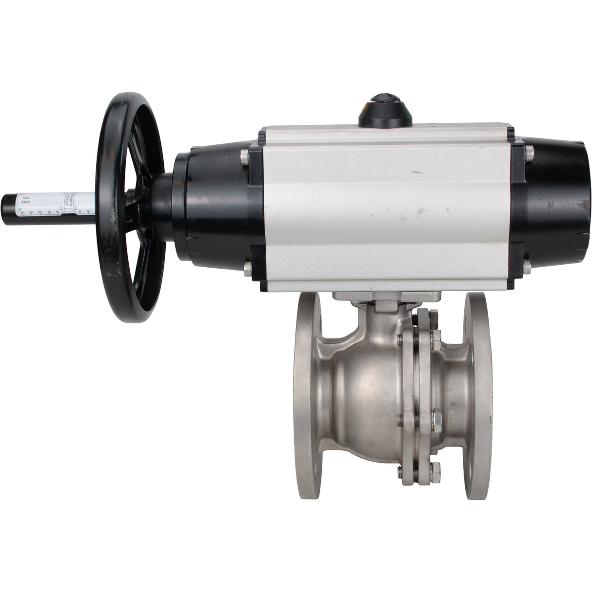 Ball valves Elephant BV3232P(2pc)-FP-F-ISO-H DN80-100 16 bar, full bore flanged, stainless steel SS316, seal - PTFE, with pneumatic actuator PA-DA-105-1 double acting, with pneumatic distributor 4M310-08 NAMUR 220V