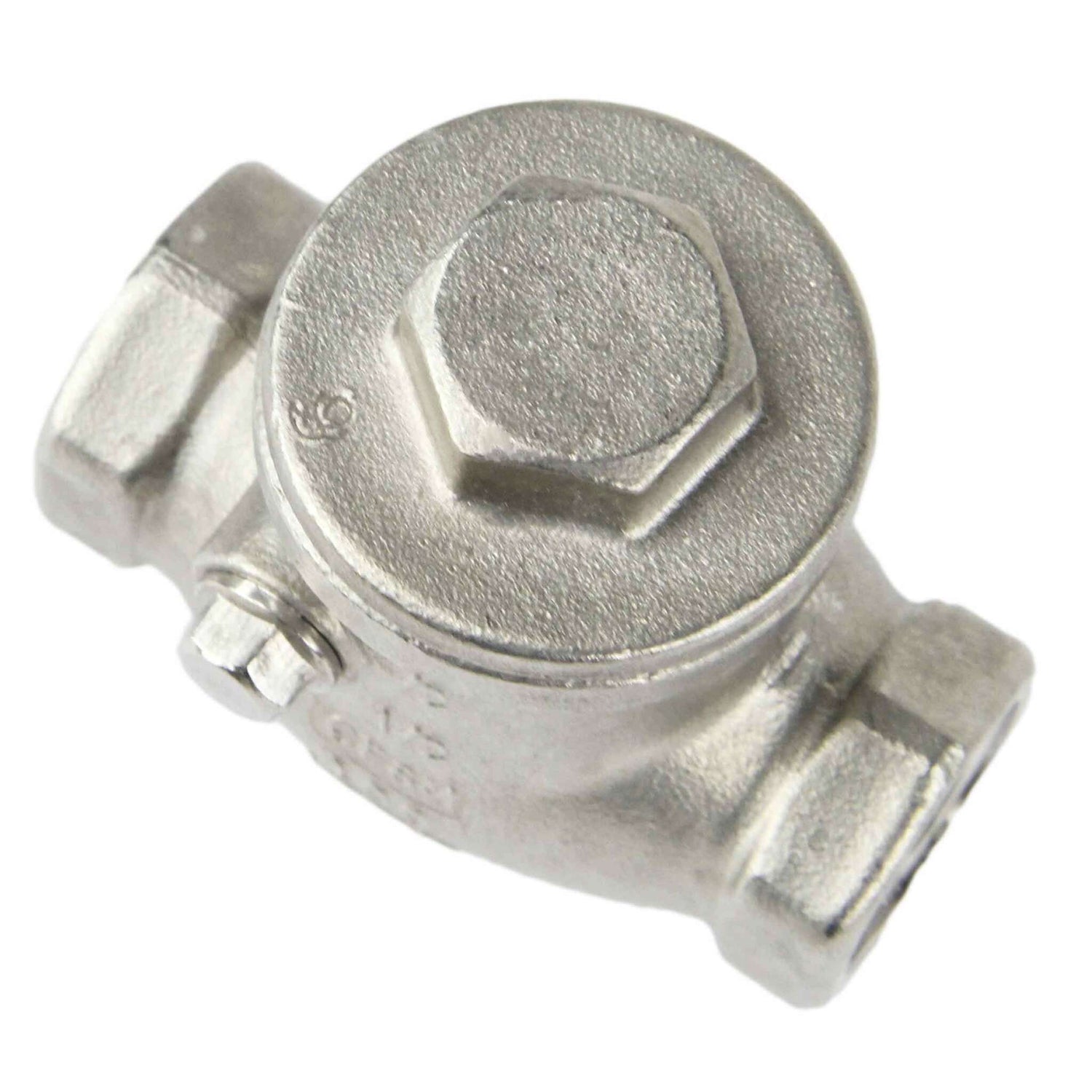 Swing check valve Elephant VC3232P-T body material - stainless steel AISI 316, closure element material - stainless steel AISI 316, seal - PTFE