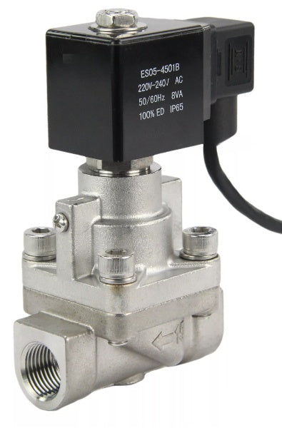 Solenoid valve Elephant VS931-PT-NC-24VAC, body material - Stainless steel AISI 304, seal - PTFE, normally closed, coil - 24 VAC