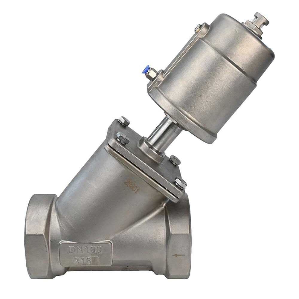 Pneumatic valve Elephant VS3232PV-T-1PNC 16 bar/25 bar, body material - stainless steel CF8M, threaded, Y-shaped