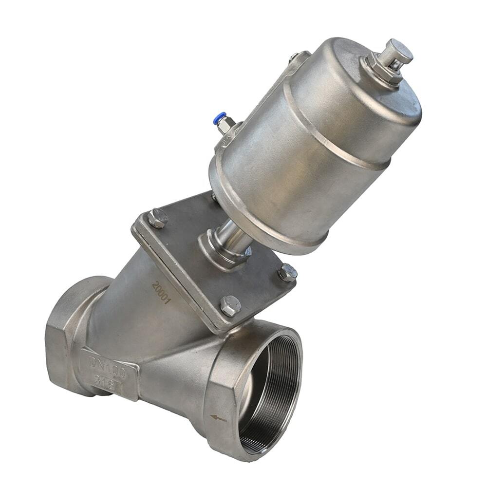 Pneumatic valve Elephant VS3232PV-T-1PNC 16 bar/25 bar, body material - stainless steel CF8M, threaded, Y-shaped