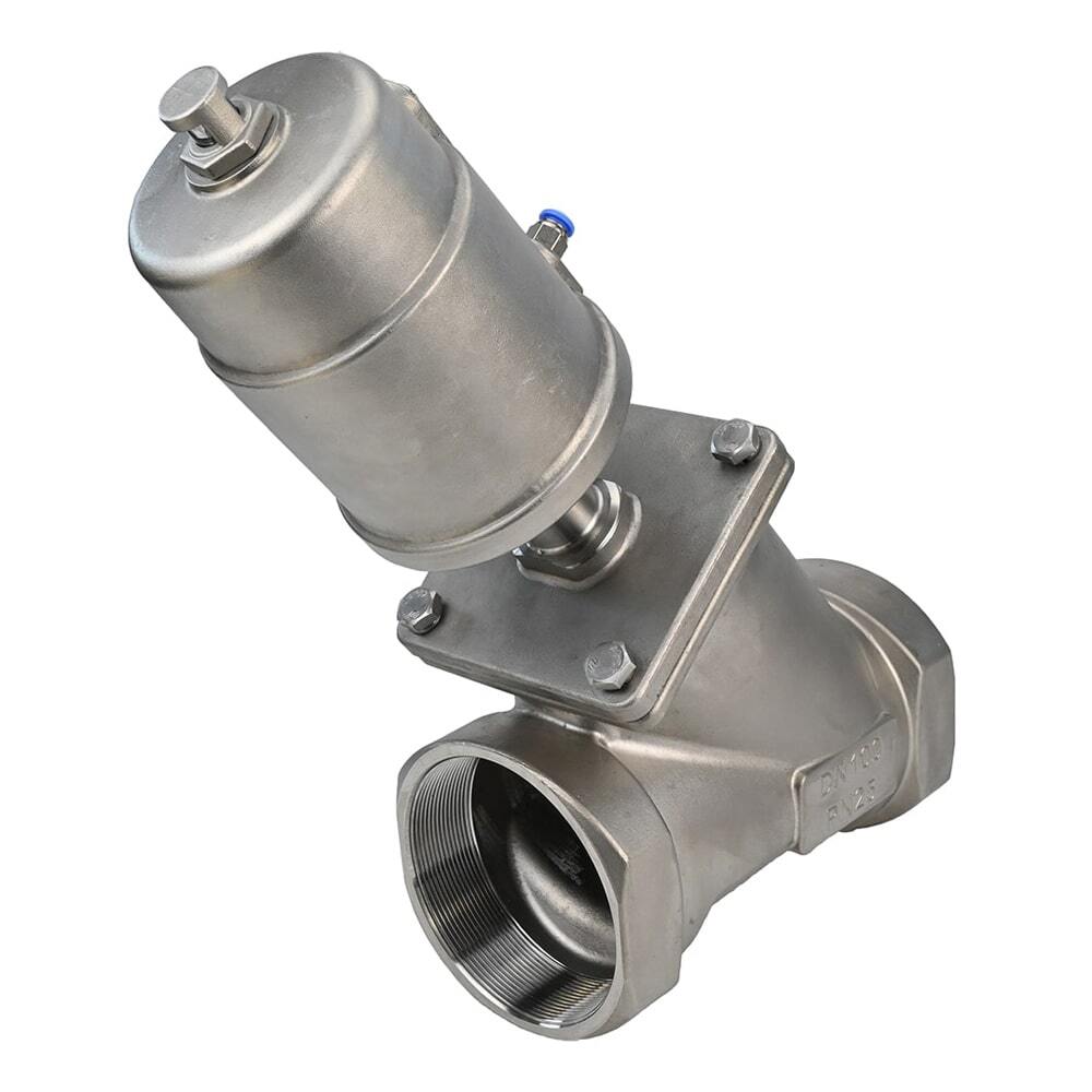 Pneumatic valve Elephant VS3232PV-T-1PNC 16 bar/25 bar, body material - stainless steel CF8M, threaded, Y-shaped