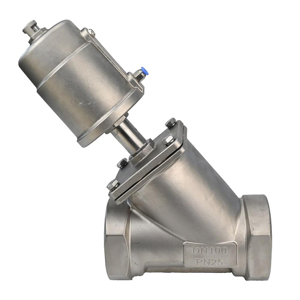 Pneumatic valve Elephant VS3232PV-T-1PNC 16 bar/25 bar, body material - stainless steel CF8M, threaded, Y-shaped