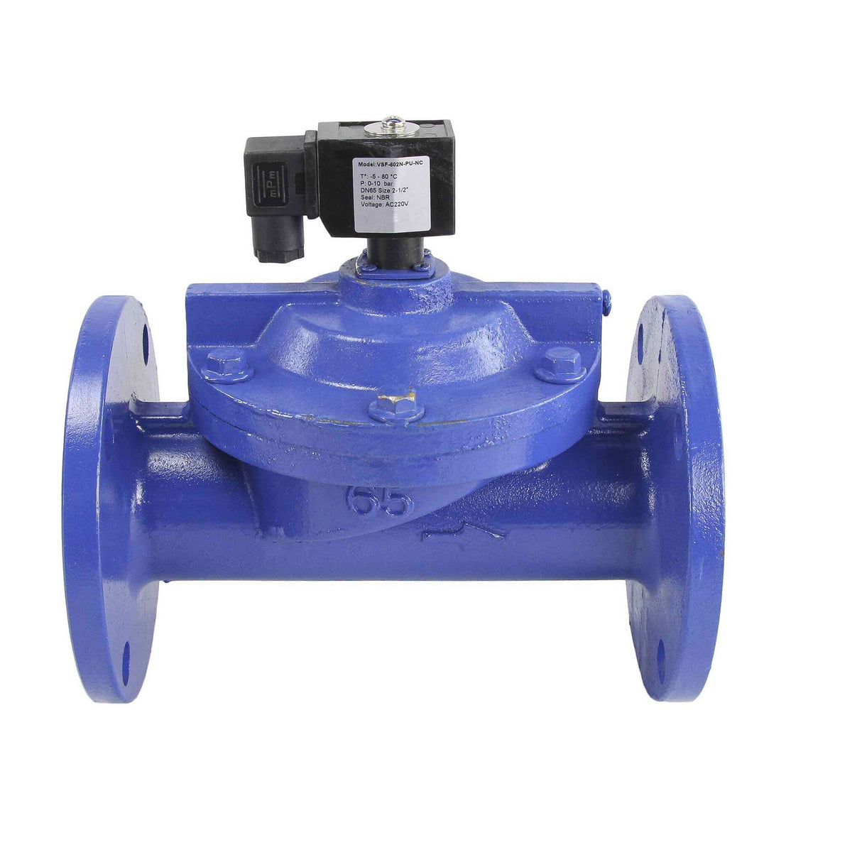 Two way normally closed indirect acting electric solenoid valve Elephant VSF-602N-PU-NC NBR 220V, body material - cast iron, seal - NBR