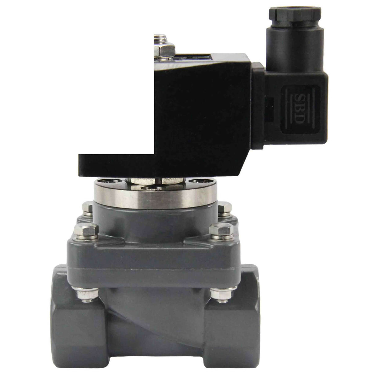 Two way normally closed indirect acting electric solenoid valve Elephant DHF21-UP normally closed VITON G 110/220V, body material - unplasticized polyvinyl chloride, seal - Viton