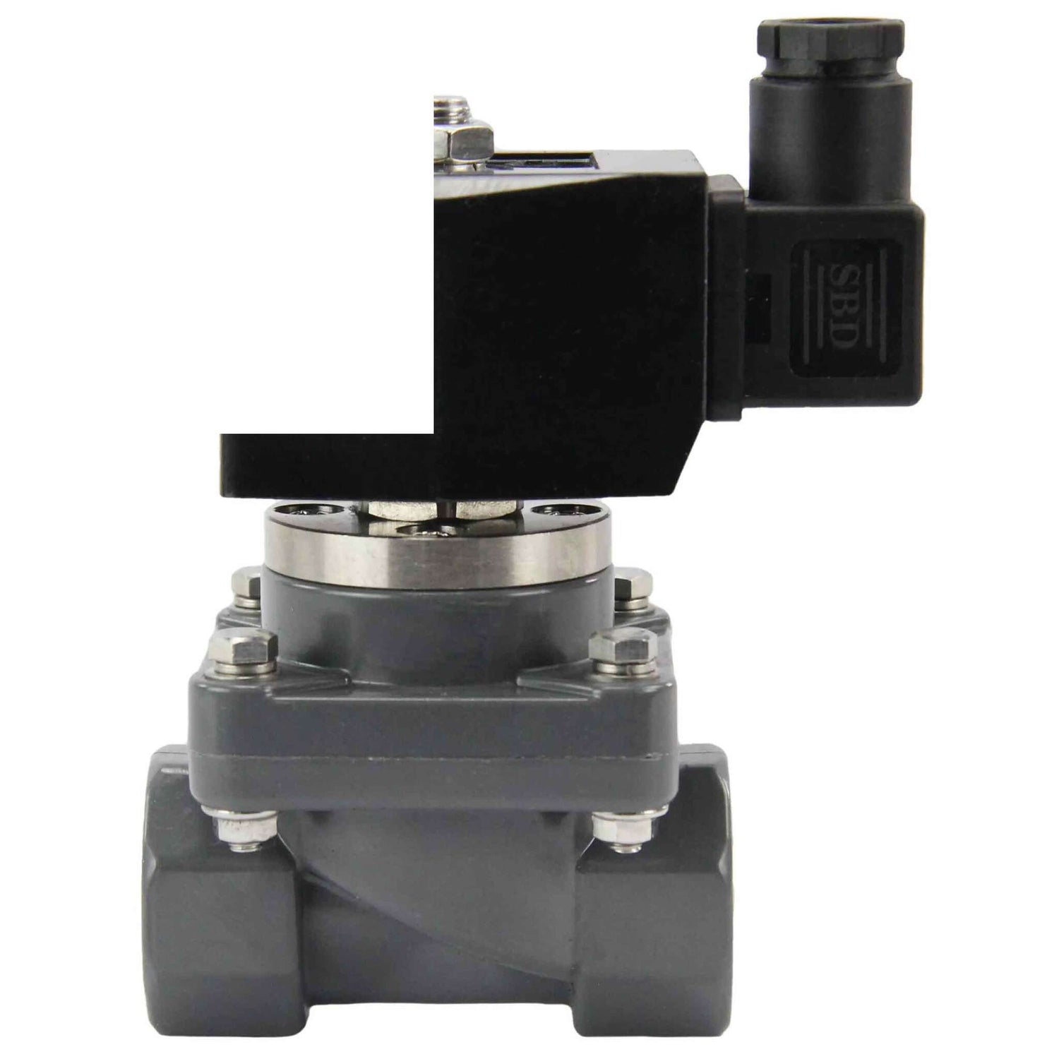 Two way normally closed indirect acting electric solenoid valve Elephant DHF21-UP normally closed VITON G 110/220V, body material - unplasticized polyvinyl chloride, seal - Viton