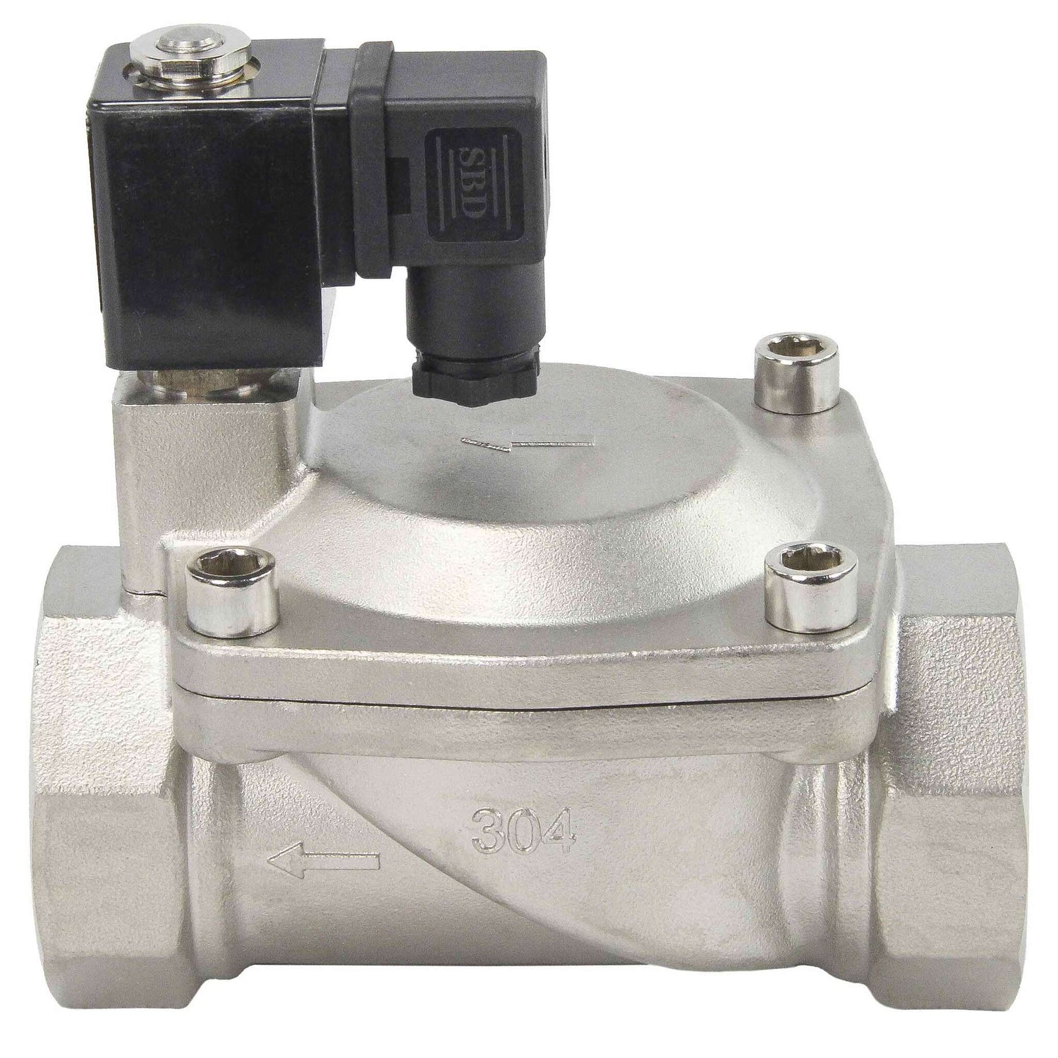 Solenoid valves Elephant VS431-VT-NC-24VDC DN10-50 10 bar 304 steel housing, pilot action, threaded, normally closed, seal VITON, 24V coil