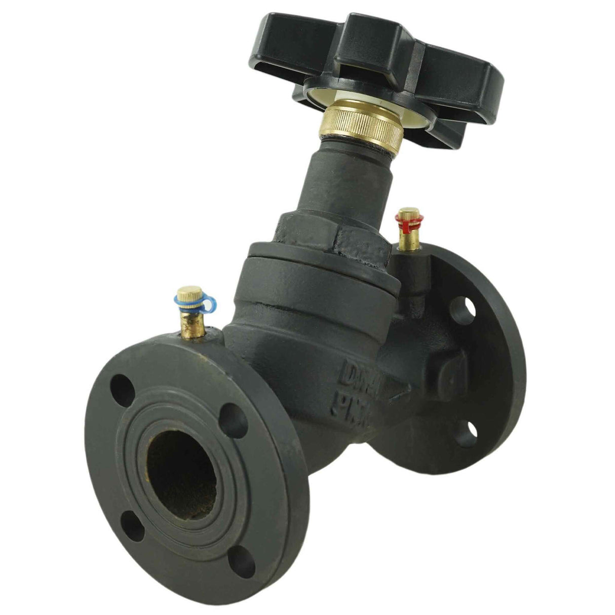 Static balancing valve Elephant VB1431V-F 16 bar, cast iron, flanged connection with nipples