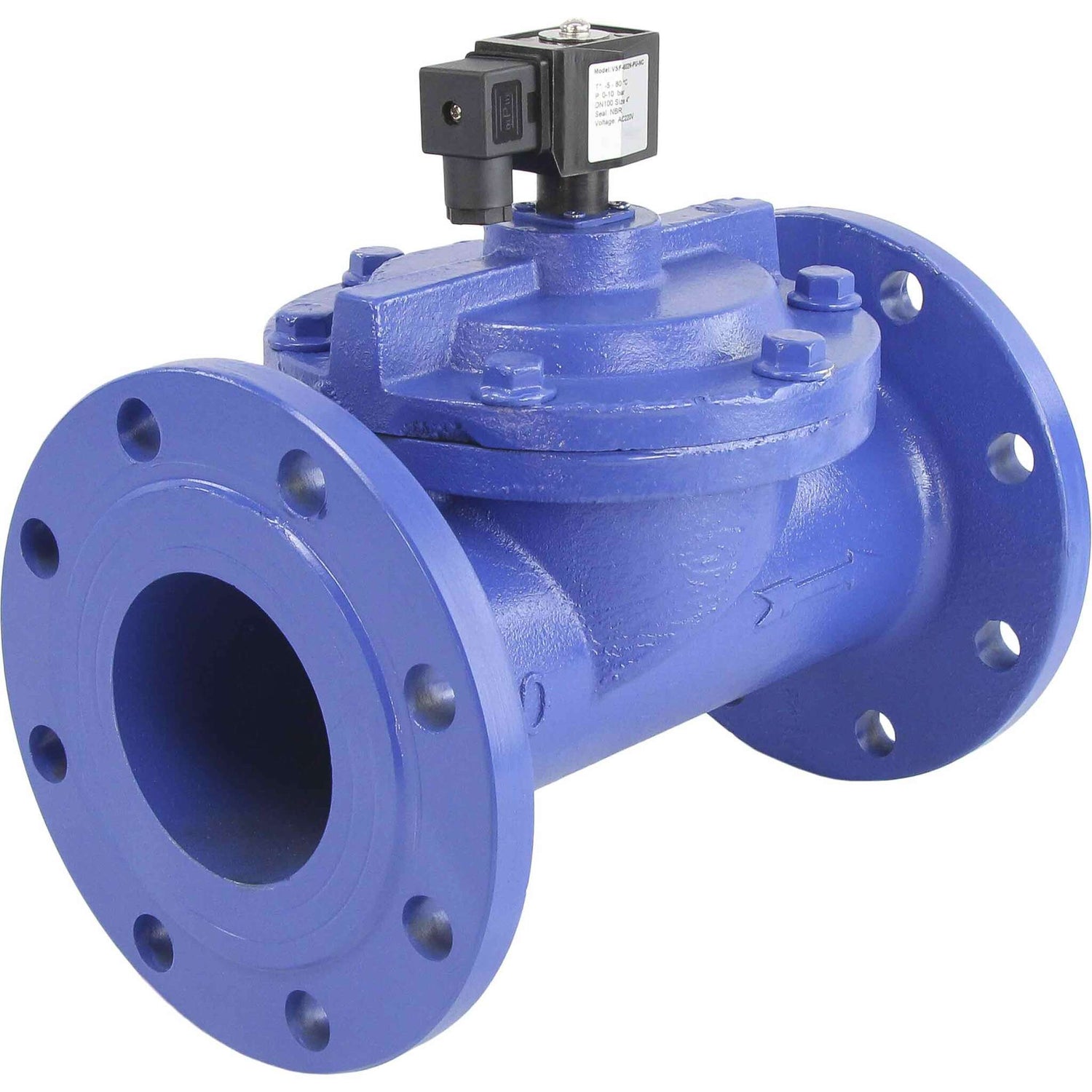 Two way normally closed indirect acting electric solenoid valve Elephant VSF-602V-PU-NC VITON 24V, body material - cast iron, seal - Viton