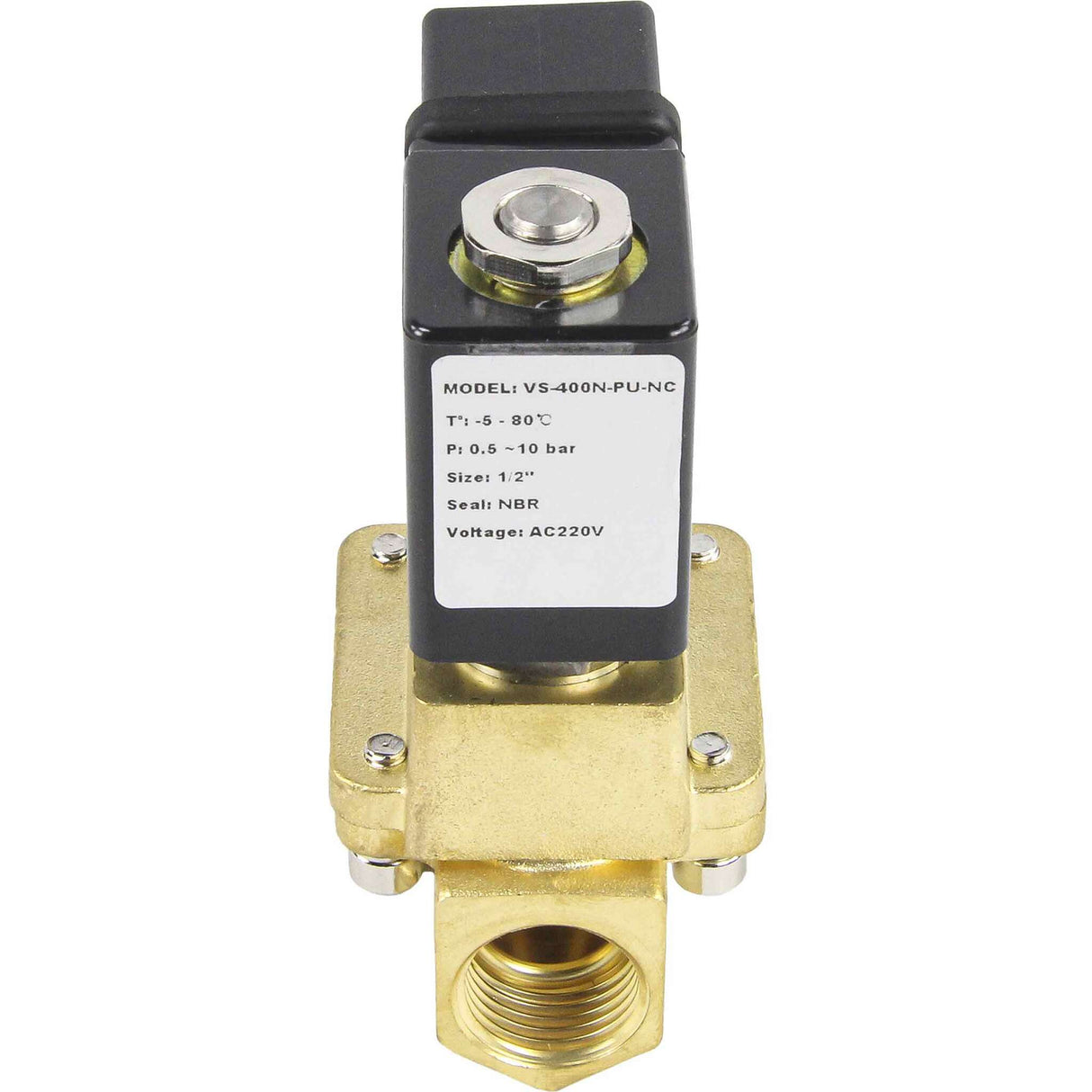 Solenoid valves Elephant VS400-ET-NC-24VDC DN10-50 10 bar body - brass, pilot action, threaded, normally closed, seal EPDM, 24V coil