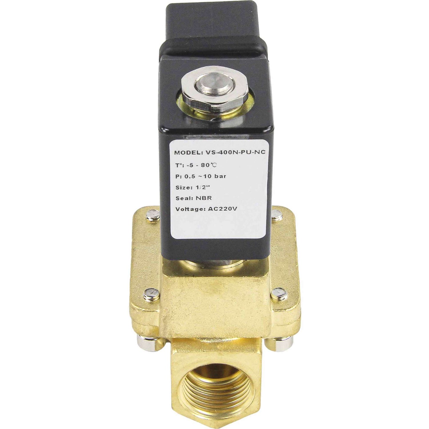 Solenoid valves Elephant VS400-ET-NC-24VDC DN10-50 10 bar body - brass, pilot action, threaded, normally closed, seal EPDM, 24V coil