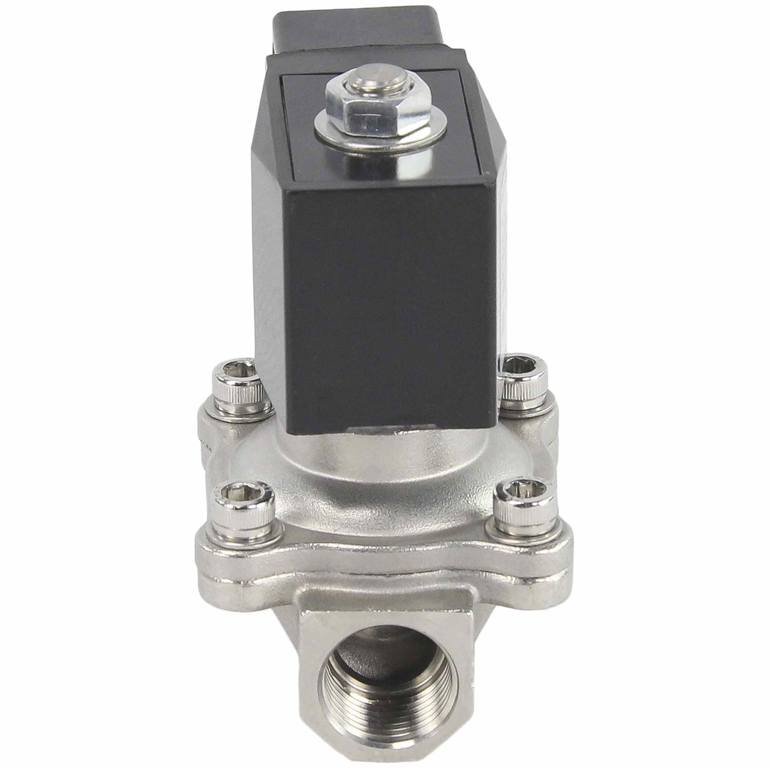 Two way normally closed direct acting electric solenoid valve Elephant VS2W-201N-NC NBR 24V, body material - stainless steel AISI 304, seal - NBR