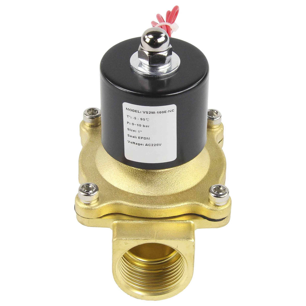 Two way normally closed direct acting electric solenoid valve Elephant VS2W-100N-NC NBR 220V, body material - brass, seal - NBR