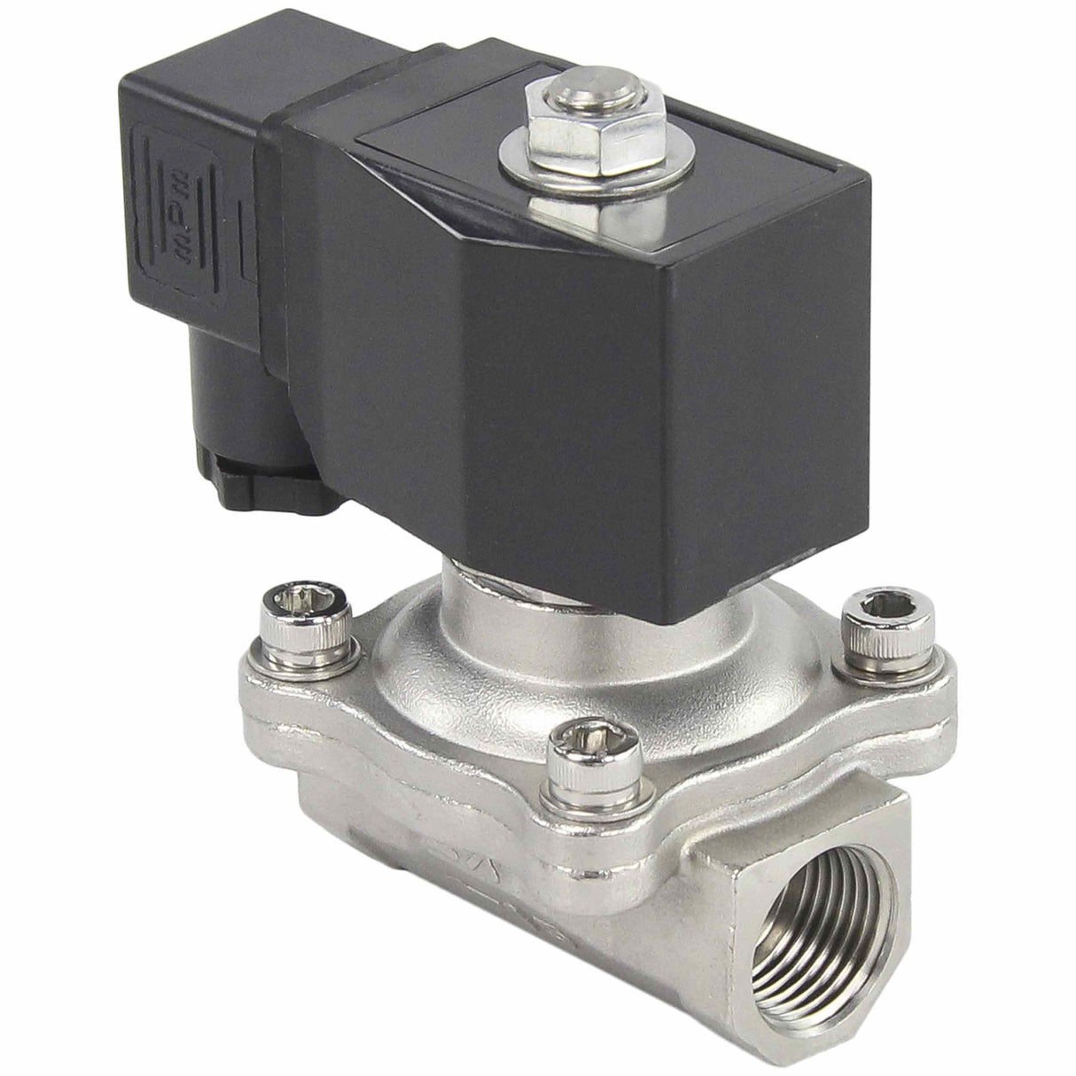 Two way normally closed direct acting electric solenoid valve Elephant VS2W-201E-NC EPDM 24V, body material - stainless steel AISI 304, seal - EPDM