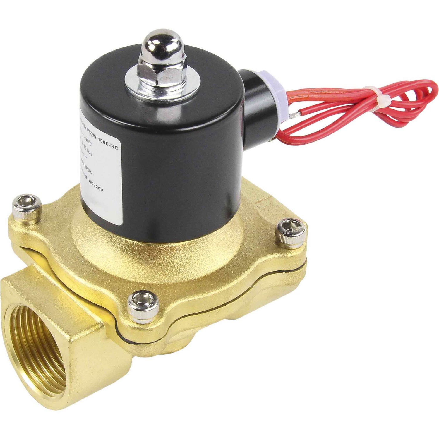 Two way normally closed direct acting electric solenoid valve Elephant VS2W-100N-NC NBR 220V, body material - brass, seal - NBR