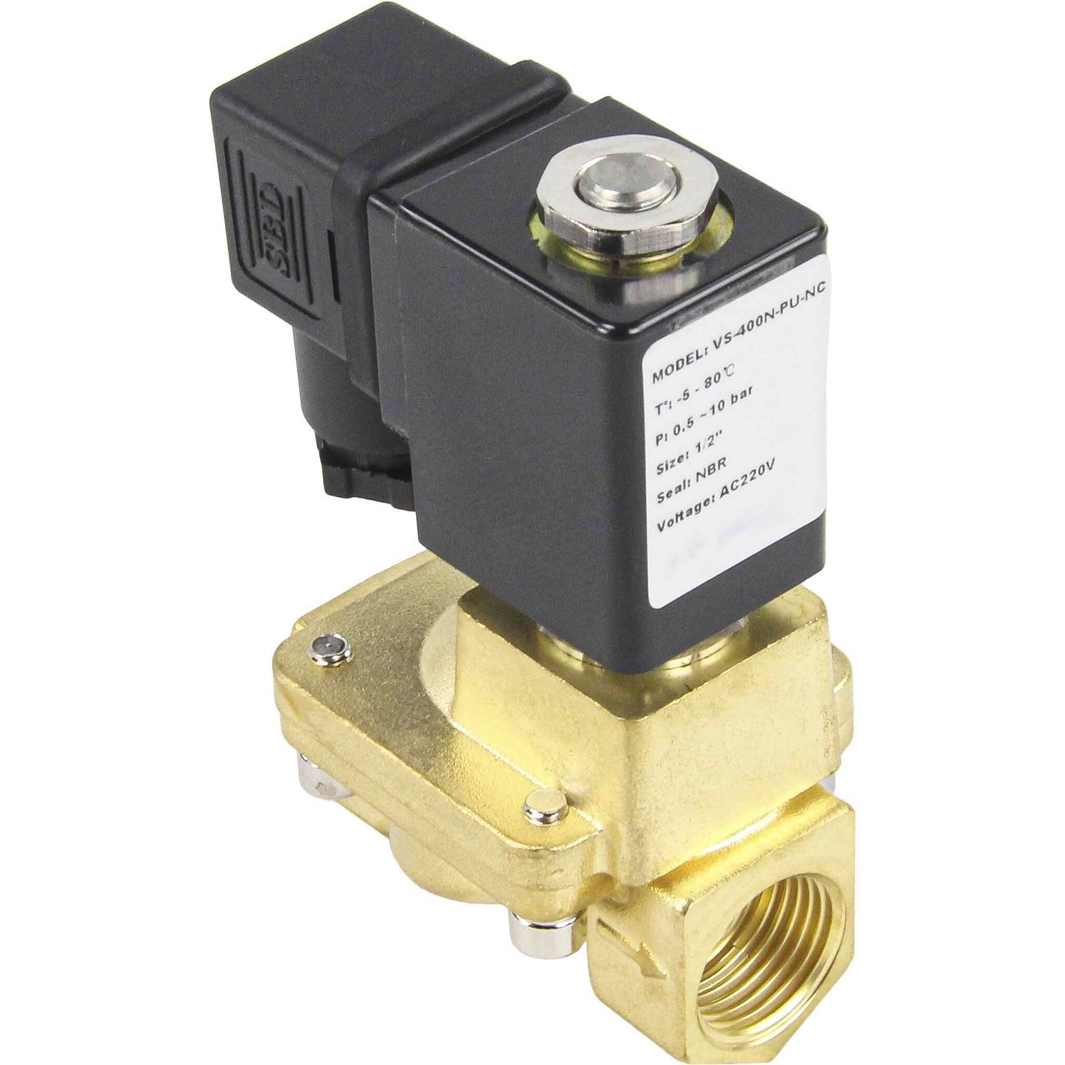 Solenoid valves Elephant VS400-ET-NC-24VDC DN10-50 10 bar body - brass, pilot action, threaded, normally closed, seal EPDM, 24V coil