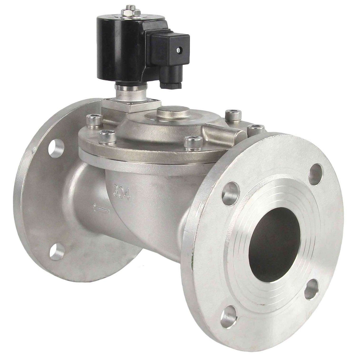 Two way normally closed indirect acting electric solenoid valve Elephant VSF-601N-PU-NC NBR 220V, body material - stainless steel AISI 304, seal - NBR