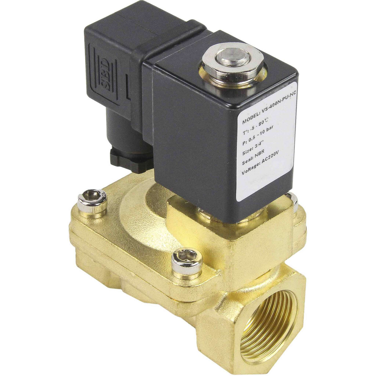 Solenoid valves Elephant VS400-NT-NC-24VDC DN10-50 10 bar body - brass, pilot action, threaded, normally closed, seal NBR, 24V coil