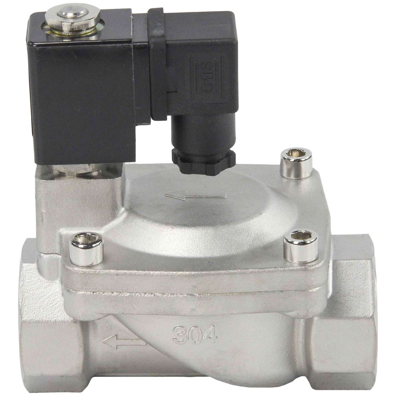 Solenoid valves Elephant VS431-NT-NC-24VDC DN10-50 10 bar 304 steel housing, pilot action, threaded, normally closed, seal NBR, 24V coil