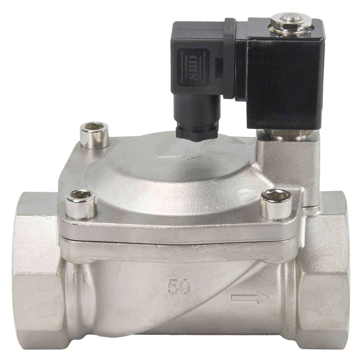 Solenoid valves Elephant VS431-VT-NC-24VDC DN10-50 10 bar 304 steel housing, pilot action, threaded, normally closed, seal VITON, 24V coil