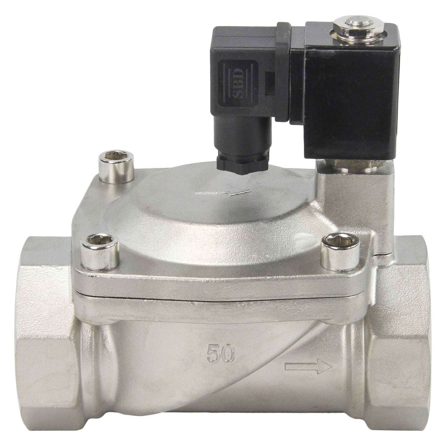 Solenoid valves Elephant VS431-VT-NC-24VDC DN10-50 10 bar 304 steel housing, pilot action, threaded, normally closed, seal VITON, 24V coil
