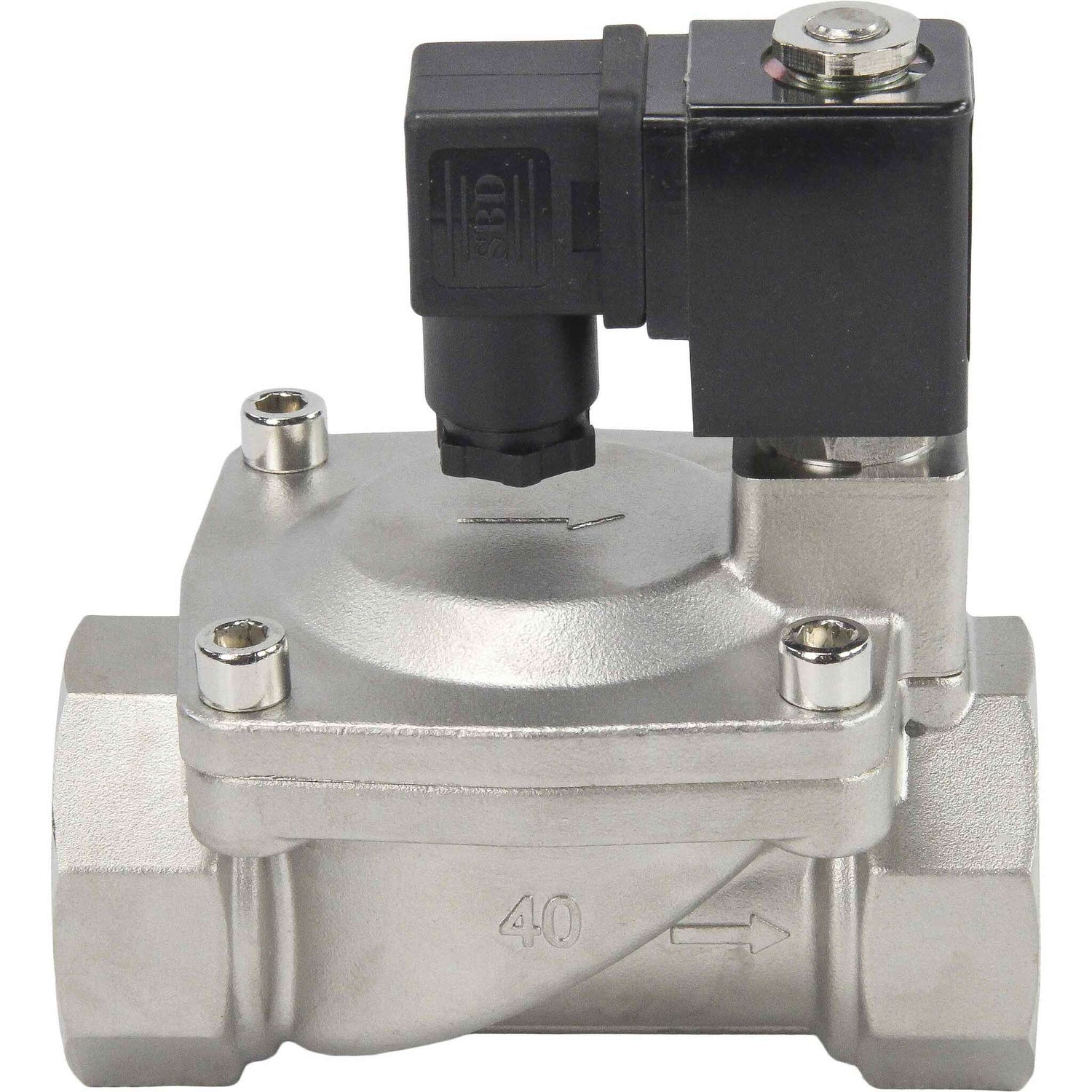 Solenoid valves Elephant VS431-VT-NC-220VAC DN10-50 10 bar 304 steel housing, pilot action, threaded, normally closed, seal VITON, 220V coil