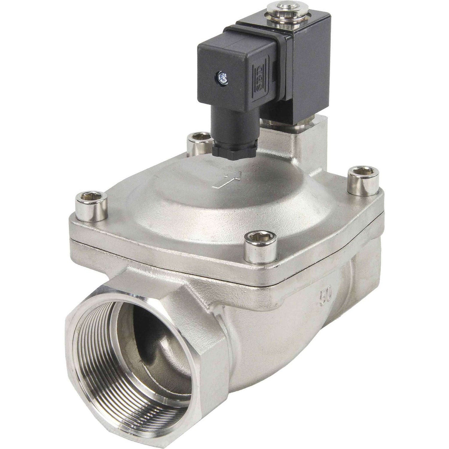 Solenoid valves Elephant VS431-VT-NC-24VDC DN10-50 10 bar 304 steel housing, pilot action, threaded, normally closed, seal VITON, 24V coil