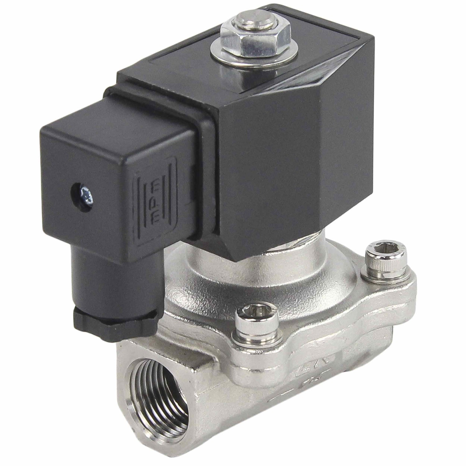 Two way normally closed direct acting electric solenoid valve Elephant VS2W-201E-NC EPDM 220V, body material - stainless steel AISI 304, seal - EPDM