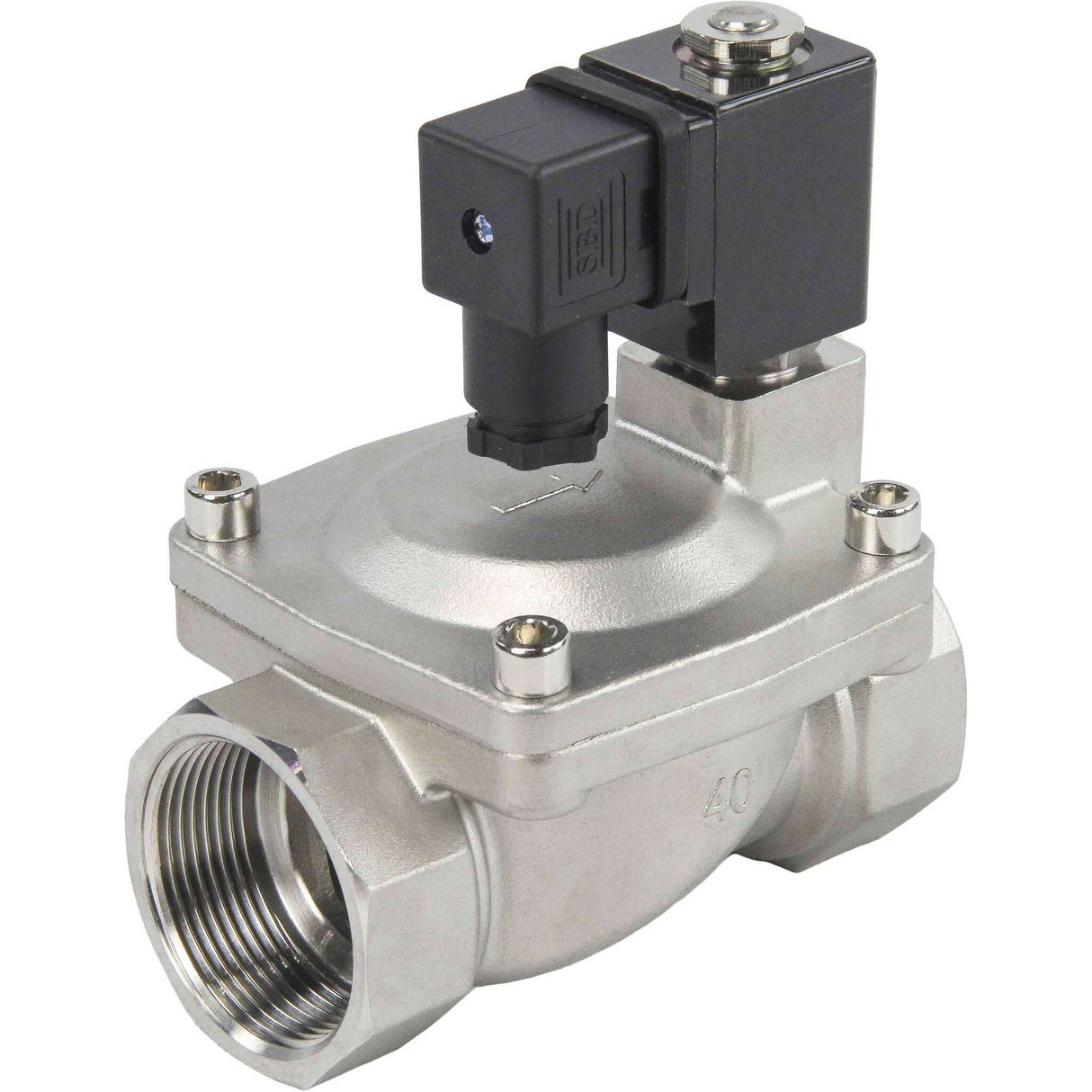 Solenoid valves Elephant VS431-VT-NC-220VAC DN10-50 10 bar 304 steel housing, pilot action, threaded, normally closed, seal VITON, 220V coil