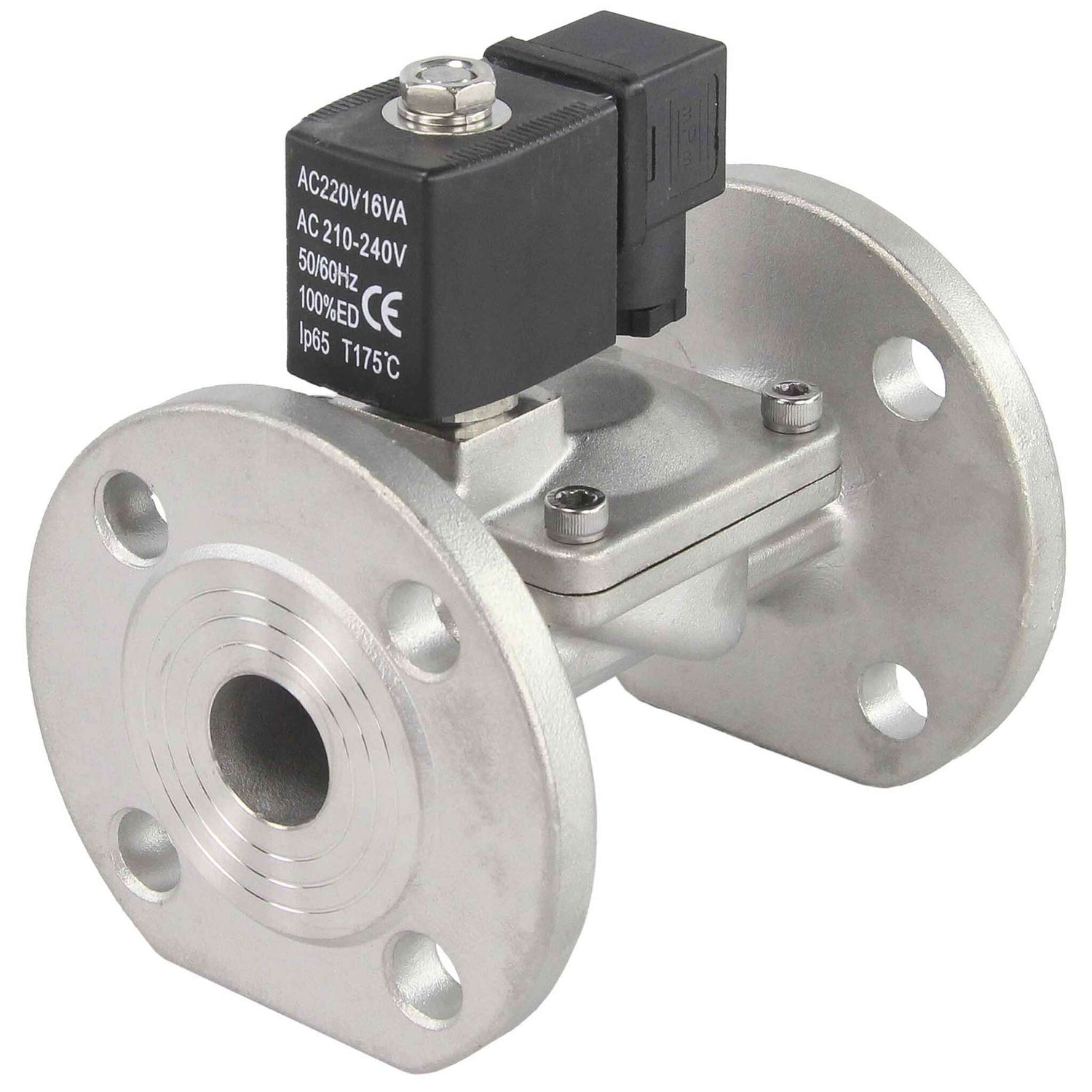 Two way normally closed indirect acting electric solenoid valve Elephant VSF-601E-PU-NC EPDM 220V, body material - stainless steel AISI 304, seal - EPDM