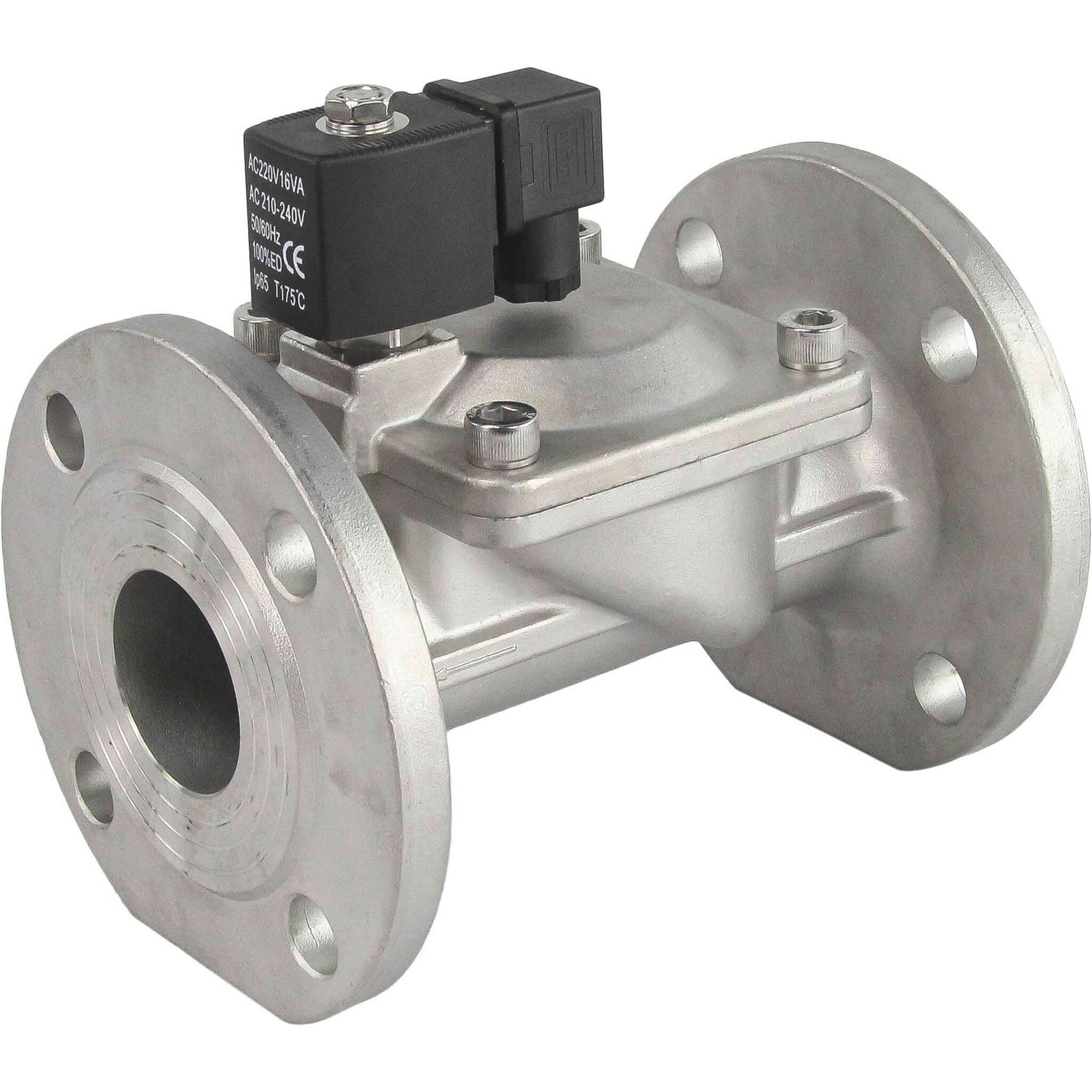 Two way normally closed indirect acting electric solenoid valve Elephant VSF-601E-PU-NC EPDM 24V, body material - stainless steel AISI 304, seal - EPDM