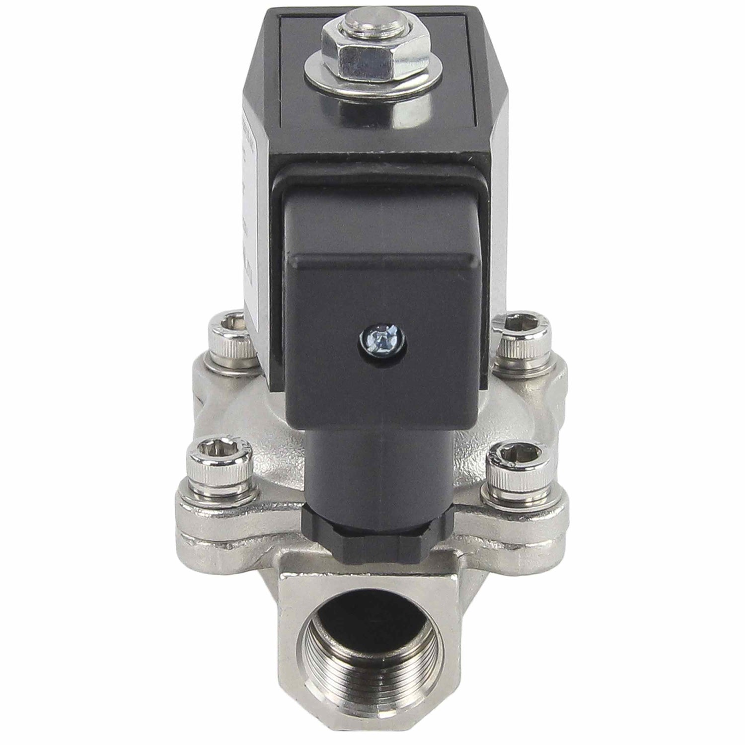 Two way normally closed direct acting electric solenoid valve Elephant VS2W-201N-NC NBR 24V, body material - stainless steel AISI 304, seal - NBR