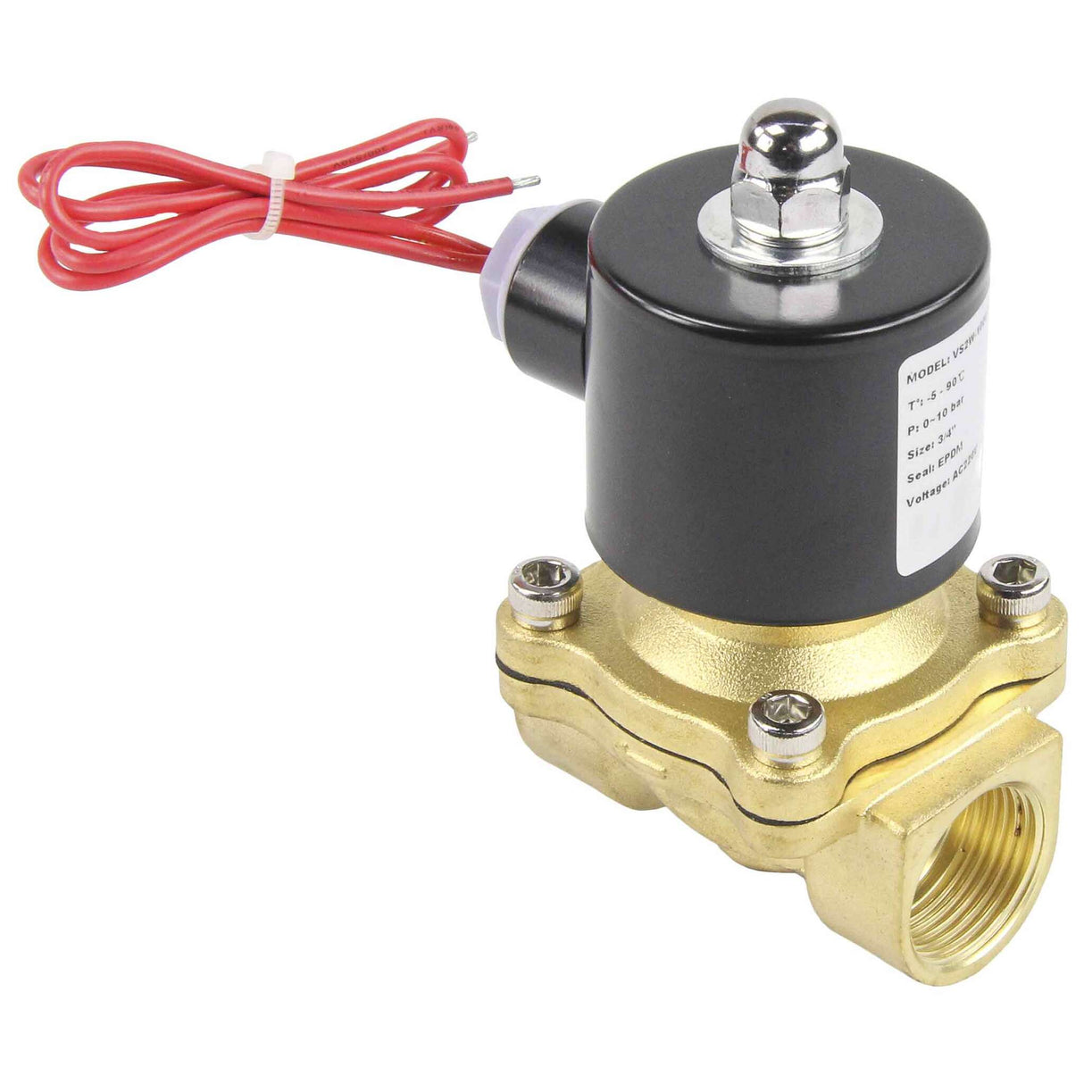 Two way normally closed direct acting electric solenoid valve Elephant VS2W-100N-NC NBR 24V, body material - brass, seal - NBR