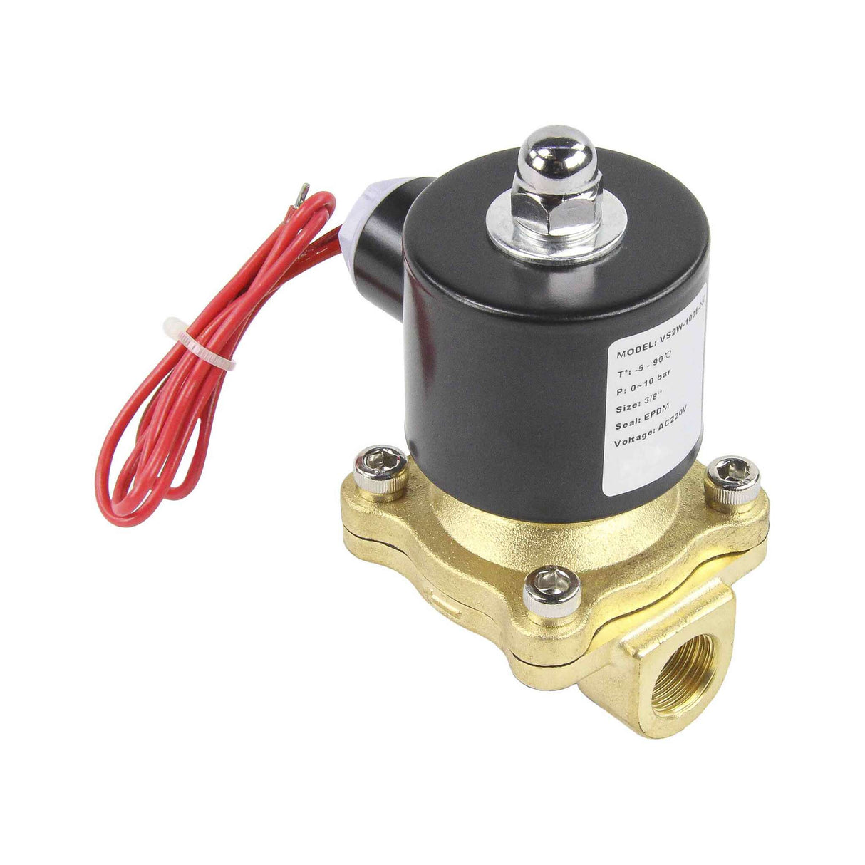 Two way normally closed direct acting electric solenoid valve Elephant VS2W-100V-NC VITON 24V, body material - brass, seal - Viton